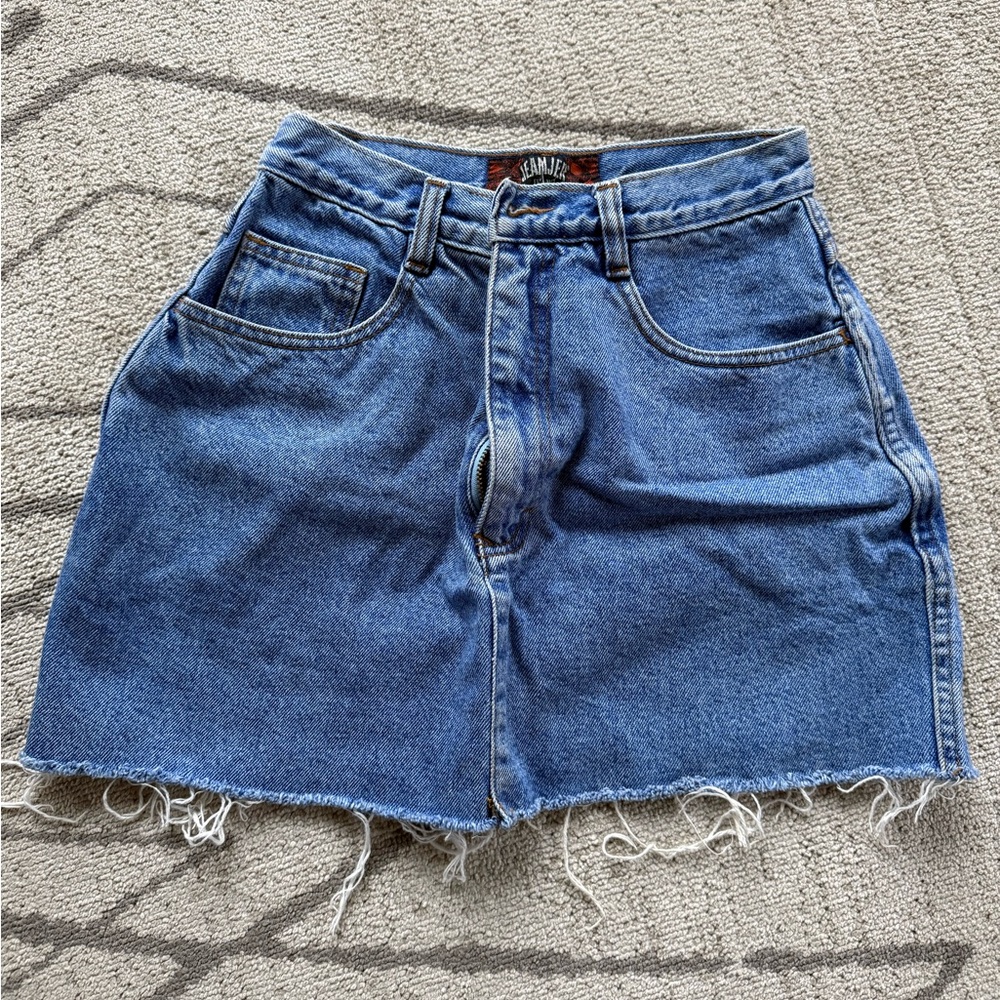 Vintage Blue Denim Jean Skirt